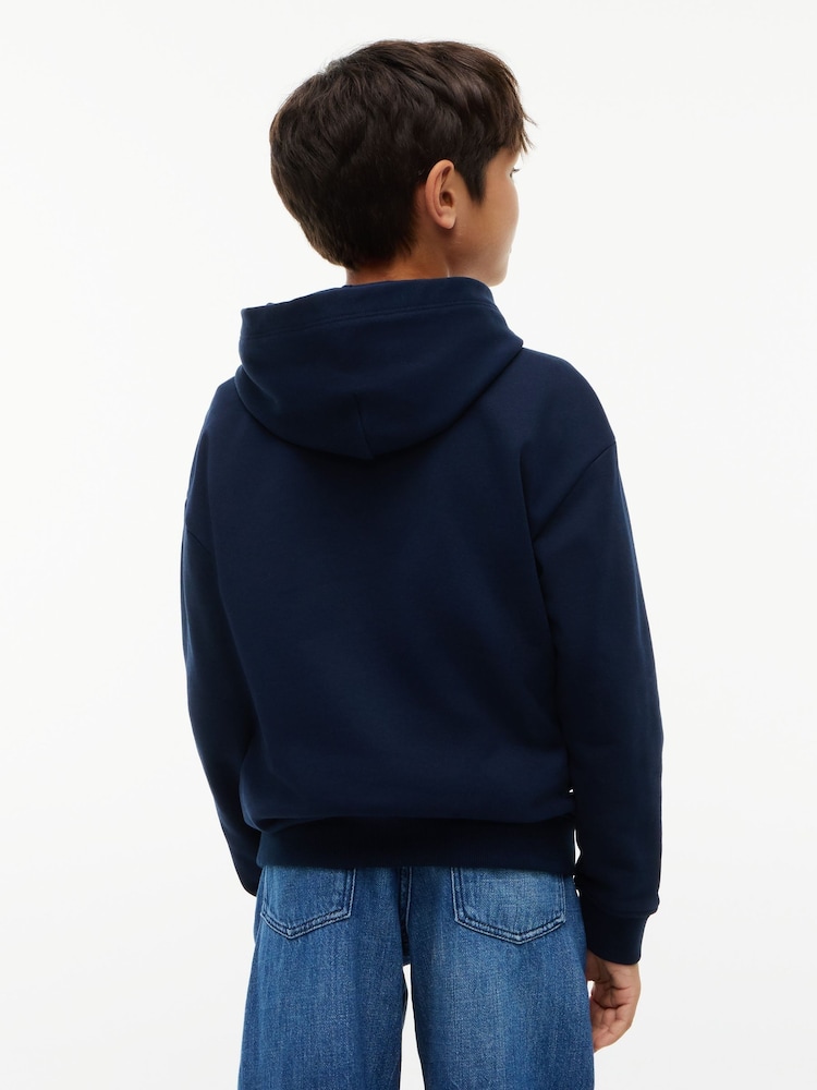 Mavi - Tommy Hilfiger Bayraqlı Heritage Kapüşonlu - 7şəkildən 2 şəkil