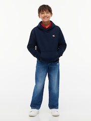 Mavi - Tommy Hilfiger Bayraqlı Heritage Kapüşonlu - 7şəkildən 3 şəkil