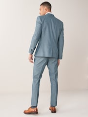 Bleu clair - Coupe ajustée Two Button Suit Veste - Image 3 de 9