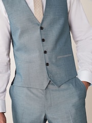 Bleu clair - Coupe ajustée Two Button Suit Veste - Image 6 de 9