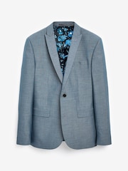 Bleu clair - Coupe ajustée Two Button Suit Veste - Image 7 de 9
