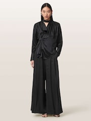 AllSaints Black Zellie Top - Image 2 of 6