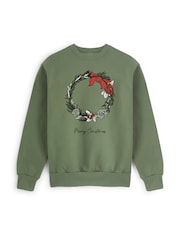 Christmas Wreath Sweatshirt by Stitch Style - Image 2 of 5