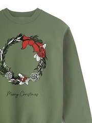 Christmas Wreath Sweatshirt by Stitch Style - Image 4 of 5