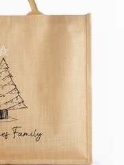 Christmas Tree Jute Shopper Bag by Stitch Style - Image 2 of 5