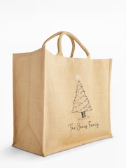 Christmas Tree Jute Shopper Bag by Stitch Style - Image 5 of 5