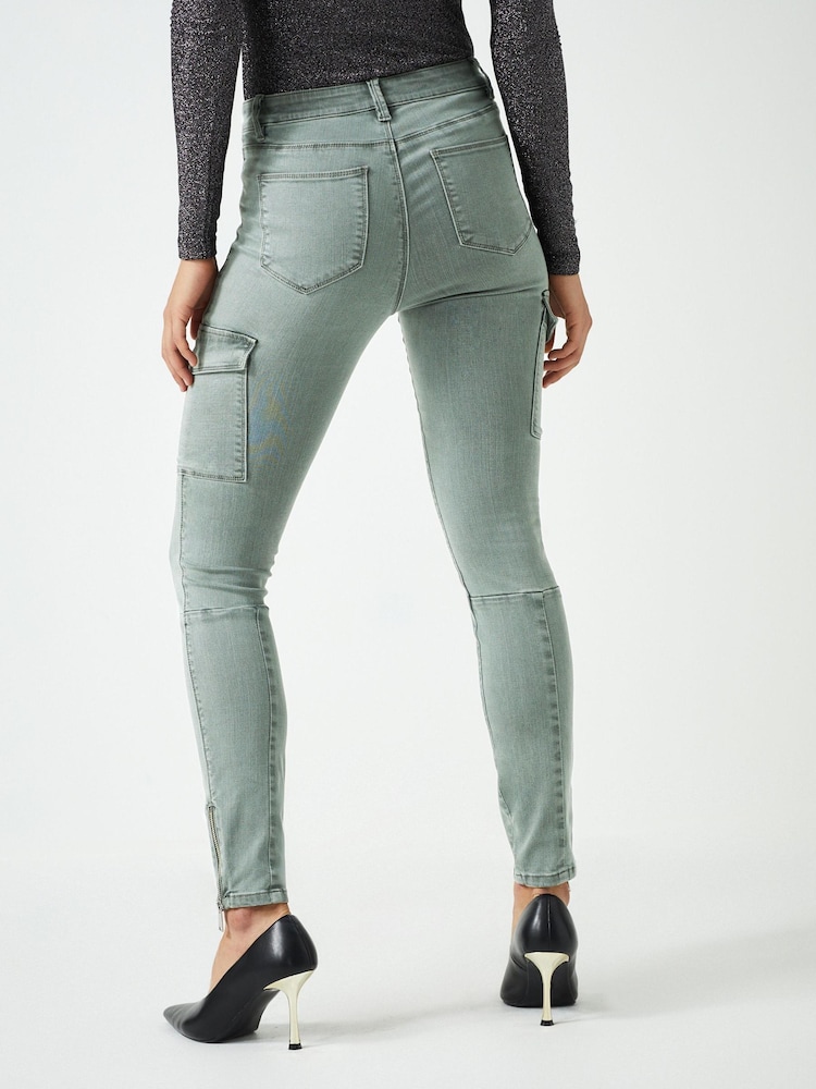 Buy Sage Green Cargo Skinny Jeans from Next Croatia