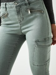 Salbeigrün - Cargo-Skinny-Jeans - Bild 4 von 6