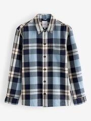 Blue Textured Check Shacket - Image 9 of 9