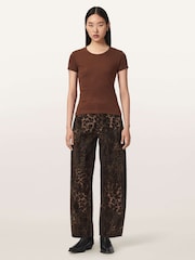 AllSaints Brown Sadie Barrel Jeans - Image 2 of 8