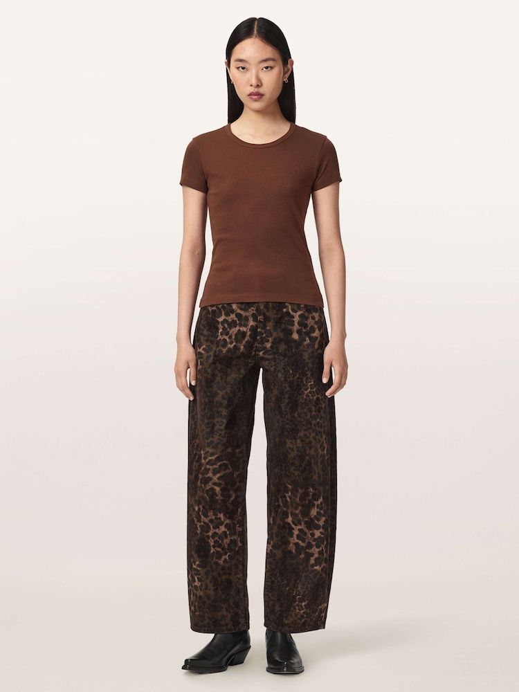 AllSaints Brown Sadie Barrel Jeans - Image 2 of 8
