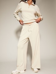 Knickerbox Cream Scuba Wide Leg Trousers - Image 1 of 5