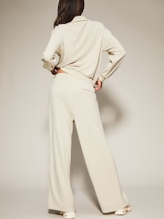 Knickerbox Cream Scuba Wide Leg Trousers - Image 2 of 5