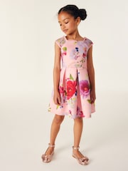 Baker by Ted Baker Apricot Orange Floral Scuba Dress - Image 1 of 11