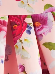 Baker by Ted Baker Apricot Orange Floral Scuba Dress - Image 10 of 11