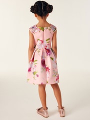 Baker by Ted Baker Apricot Orange Floral Scuba Dress - Image 2 of 11