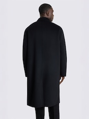 MOSS Black Double Faced Long Coat - Image 3 of 4