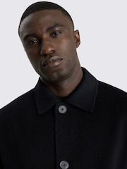MOSS Black Double Faced Long Coat - Image 4 of 4