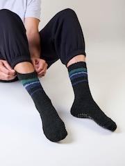 Totes Blue Super Soft Cosy Slipper-Sox Socks 2 pack - Image 2 of 8