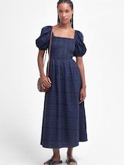 Barbour® Navy Macy Midi Dress - Image 11 of 14