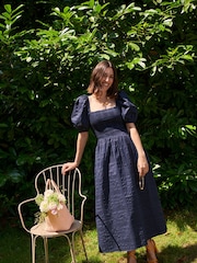 Barbour® Navy Macy Midi Dress - Image 4 of 14