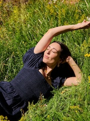 Barbour® Navy Macy Midi Dress - Image 6 of 14