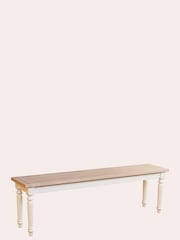 Laura Ashley White Dorset Dining Bench - Image 3 of 6