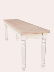 Laura Ashley White Dorset Dining Bench - Image 4 of 6