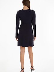 Tommy Hilfiger Blue Fit & Flare Dress - Image 2 of 6