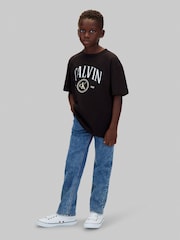 Calvin Klein PVH Black Graphic Logo T-Shirt - Image 3 of 5