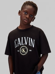 Calvin Klein PVH Black Graphic Logo T-Shirt - Image 4 of 5