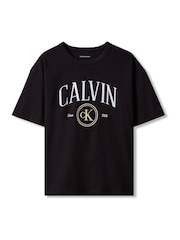 Calvin Klein PVH Black Graphic Logo T-Shirt - Image 5 of 5