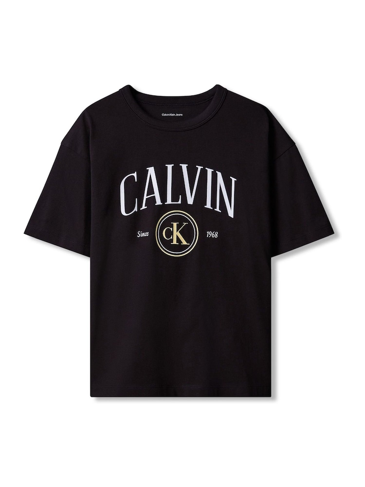 Calvin Klein PVH Black Graphic Logo T-Shirt - Image 5 of 5 Calvin Klein PVH Black Graphic Logo T-Shirt - Image 5 of 5