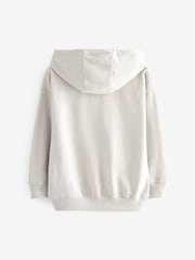 Pale Grey Soft Touch Jersey Hoodie (3mths-7yrs) - Image 2 of 3