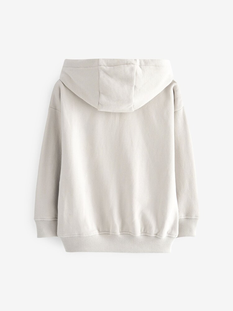 Pale Grey Soft Touch Jersey Hoodie (3mths-7yrs) - Image 2 of 3
