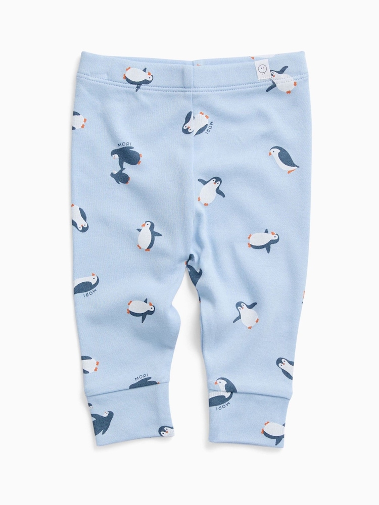 MORI Blue Penguin Print Supersoft Leggings - Image 1 of 1 MORI Blue Penguin Print Supersoft Leggings - Image 1 of 1