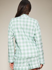 Knickerbox Green Gingham Shirt & Short Pyjamas Set - Image 2 of 4