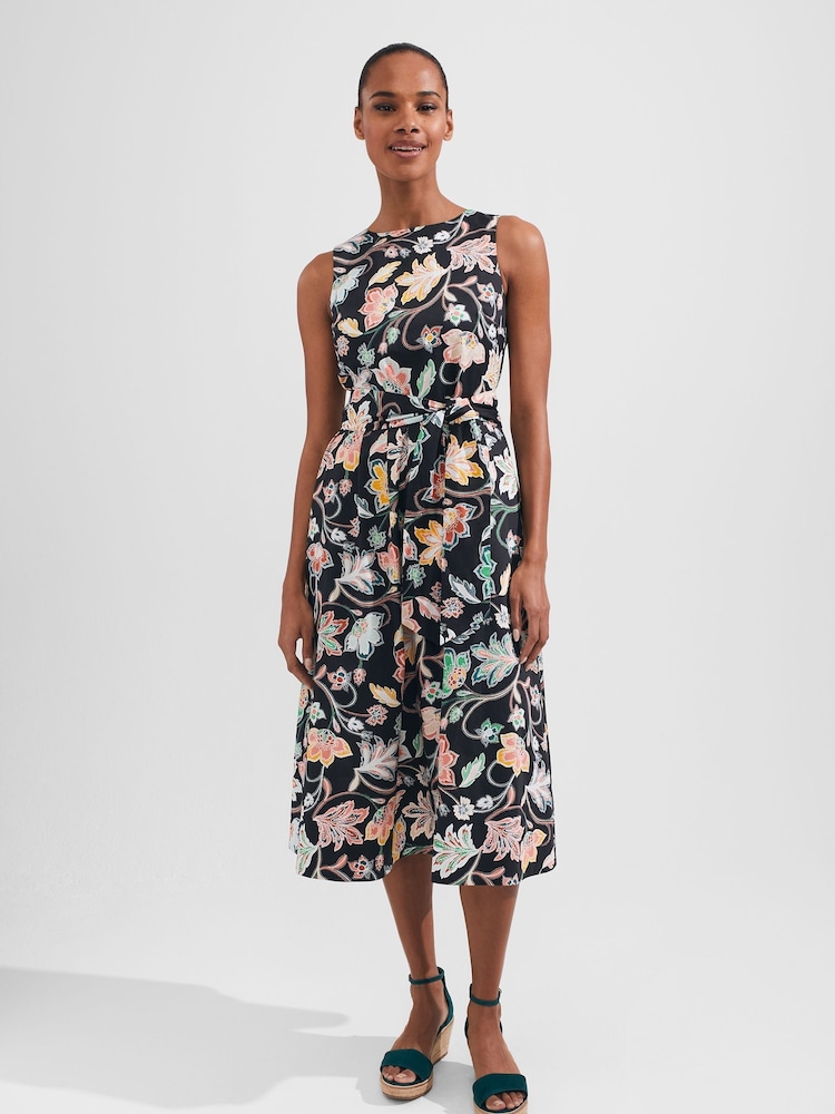 Hobbs Black Petite Emilie Dress - Image 1 of 4 Hobbs Black Petite Emilie Dress - Image 1 of 4