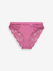 Animal Print/Rosenpink - Slips mit Spitzenbesatz und hohem Beinschnitt im 2er-Pack - Image 6 of 7