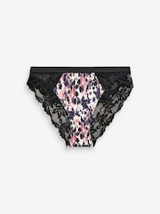 Animal Print/Rosenpink - Slips mit Spitzenbesatz und hohem Beinschnitt im 2er-Pack - Image 7 of 7