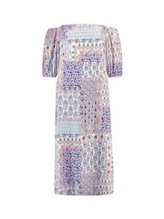 Live Unlimited Brown Curve Multi Mosaic Print Bardot Maxi Dress - Image 6 of 6
