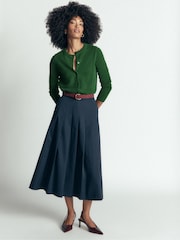 Boden Green Elsie Cashmere Crew Cardigan - Image 1 of 5