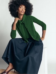 Boden Green Elsie Cashmere Crew Cardigan - Image 3 of 5