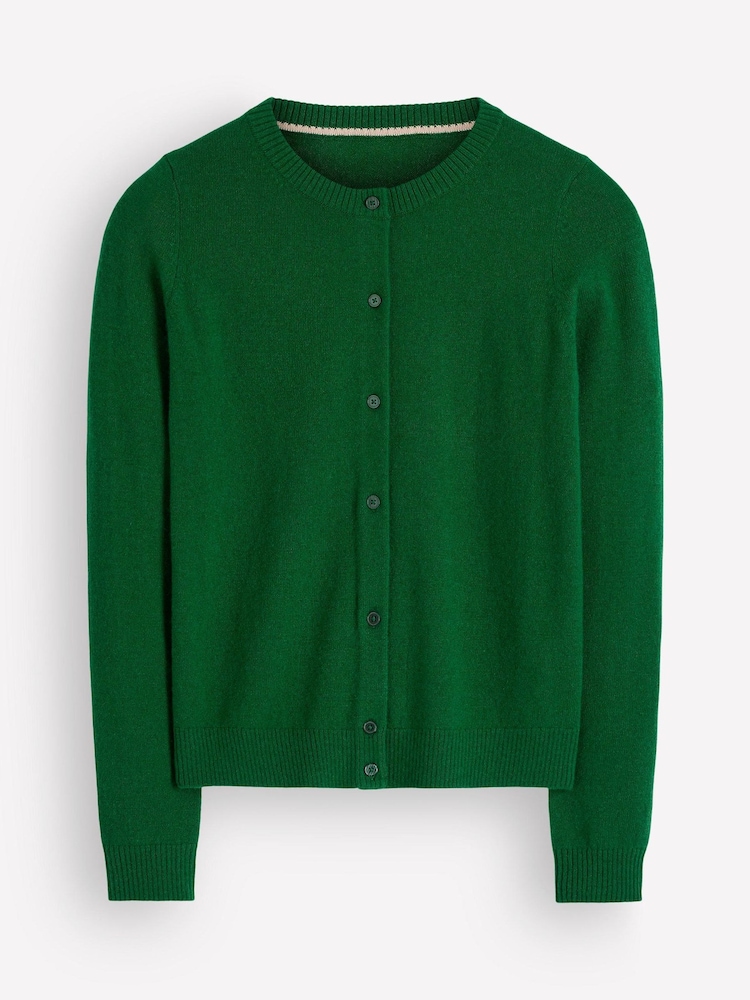 Boden Green Elsie Cashmere Crew Cardigan - Image 5 of 5 Boden Green Elsie Cashmere Crew Cardigan - Image 5 of 5