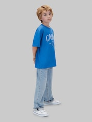 Calvin Klein Blue Graphic Logo T-Shirt - Image 5 of 6