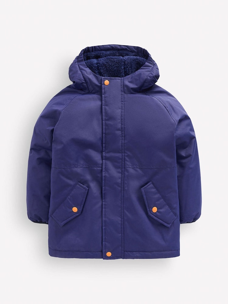 Boden Blue Borg Lined Anorak - Image 1 of 5 Boden Blue Borg Lined Anorak - Image 1 of 5