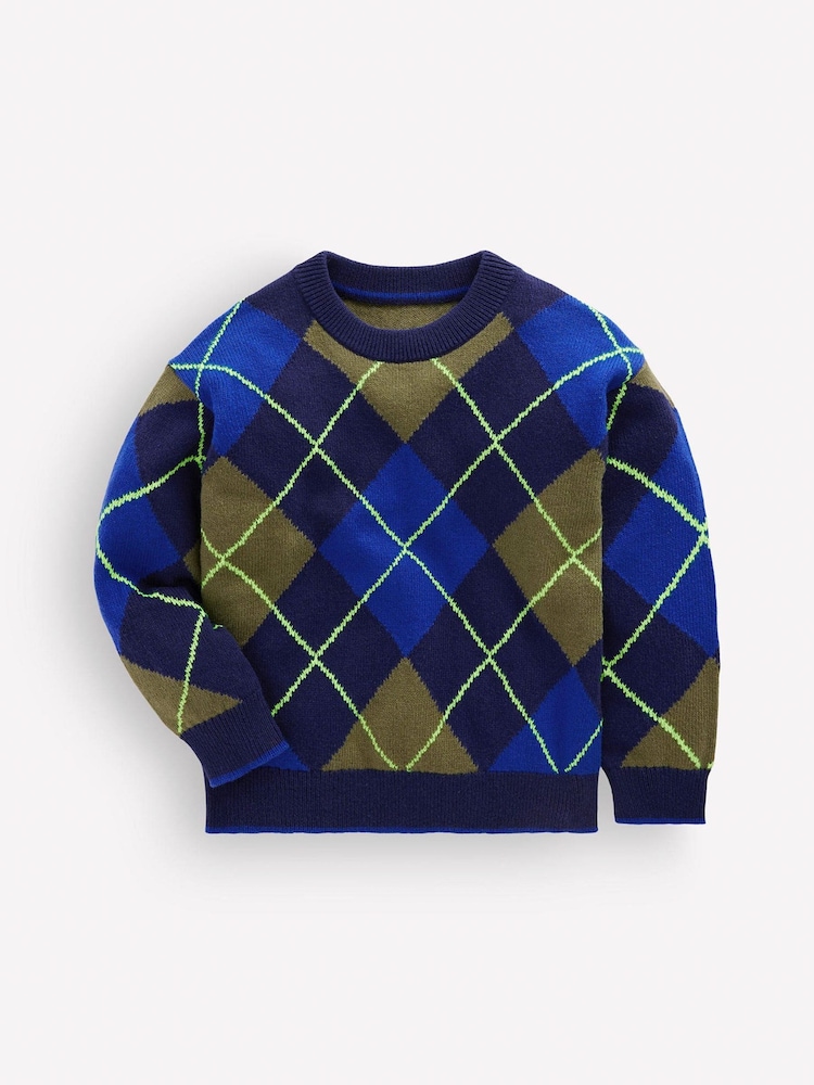 Boden Blue Argyle Jumper - Image 1 of 3 Boden Blue Argyle Jumper - Image 1 of 3