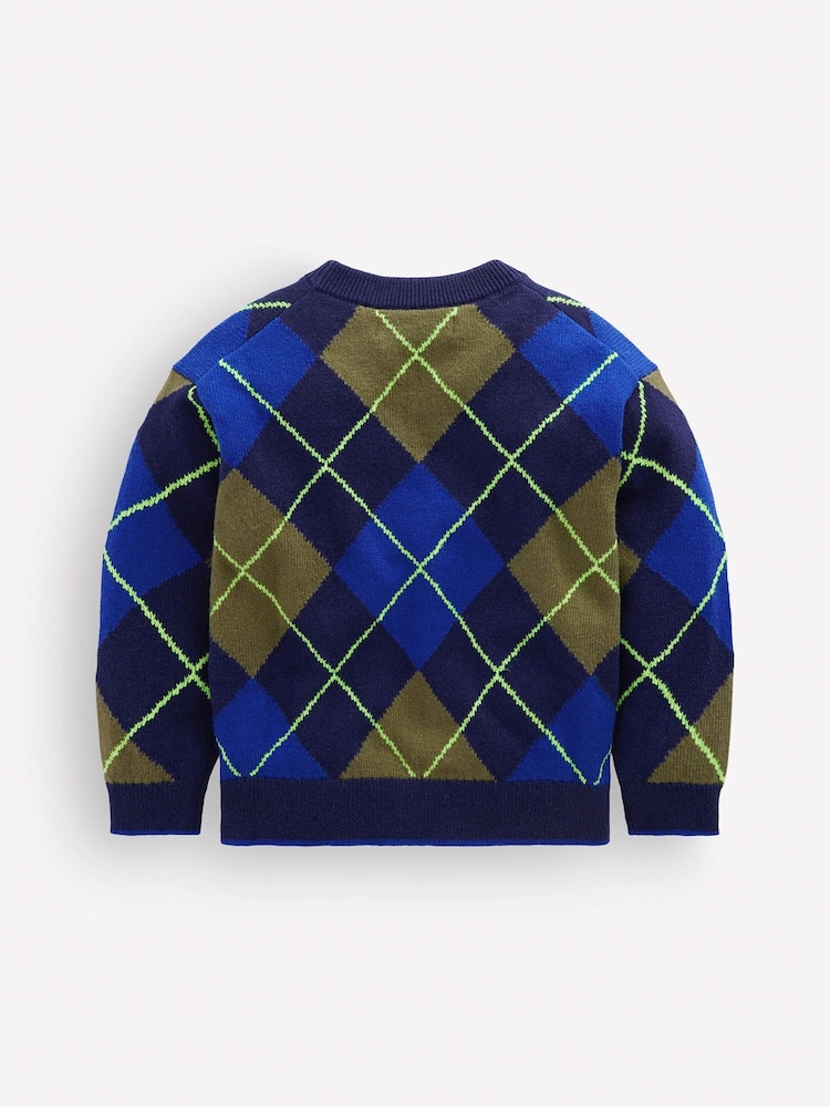 Boden Blue Argyle Jumper - Image 2 of 3 Boden Blue Argyle Jumper - Image 2 of 3