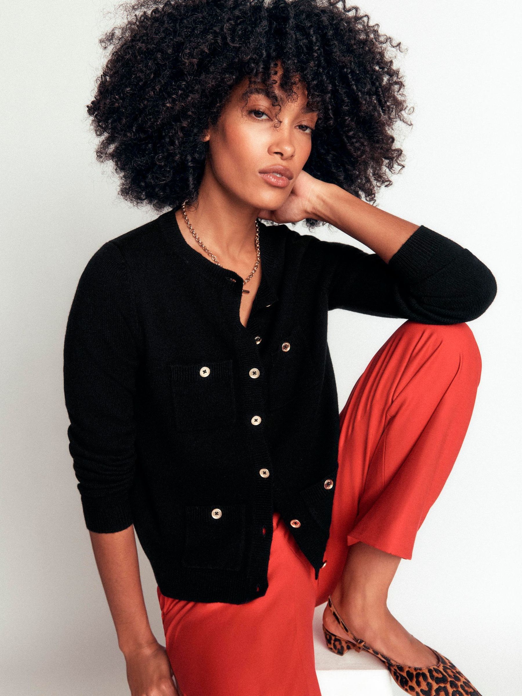 Boden Women's Black Marianne Merino Wool Cardigan - Image 1