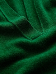 Boden Green Elsie Cashmere Henley Jumper - Image 5 of 5